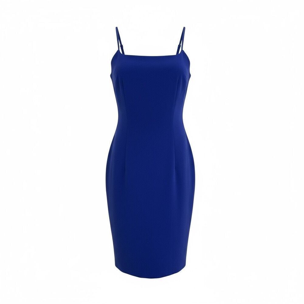 H&M Sleeveless Stretch Bodycon Midi Dress Blue Size 8